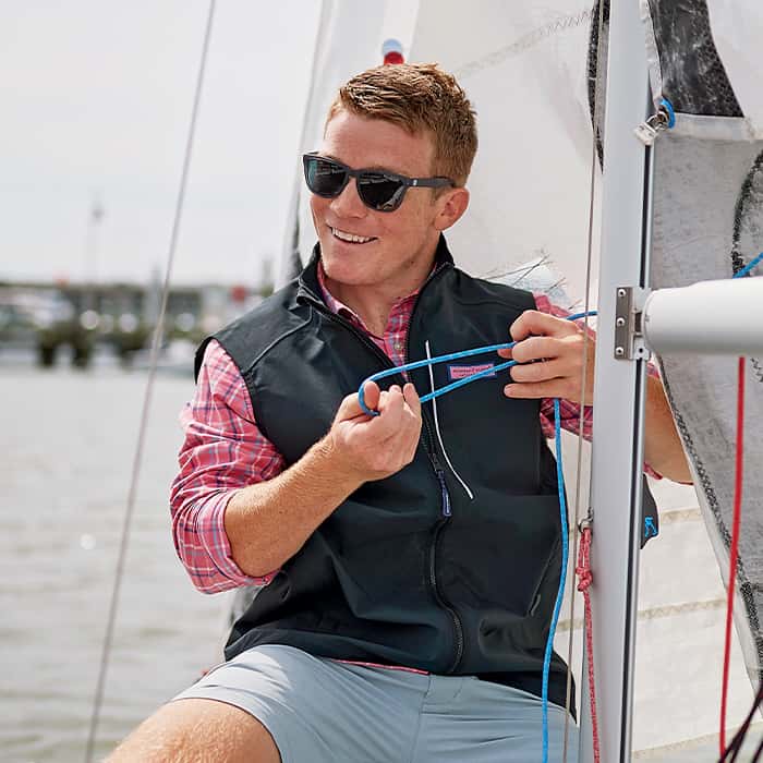 Evan on boat